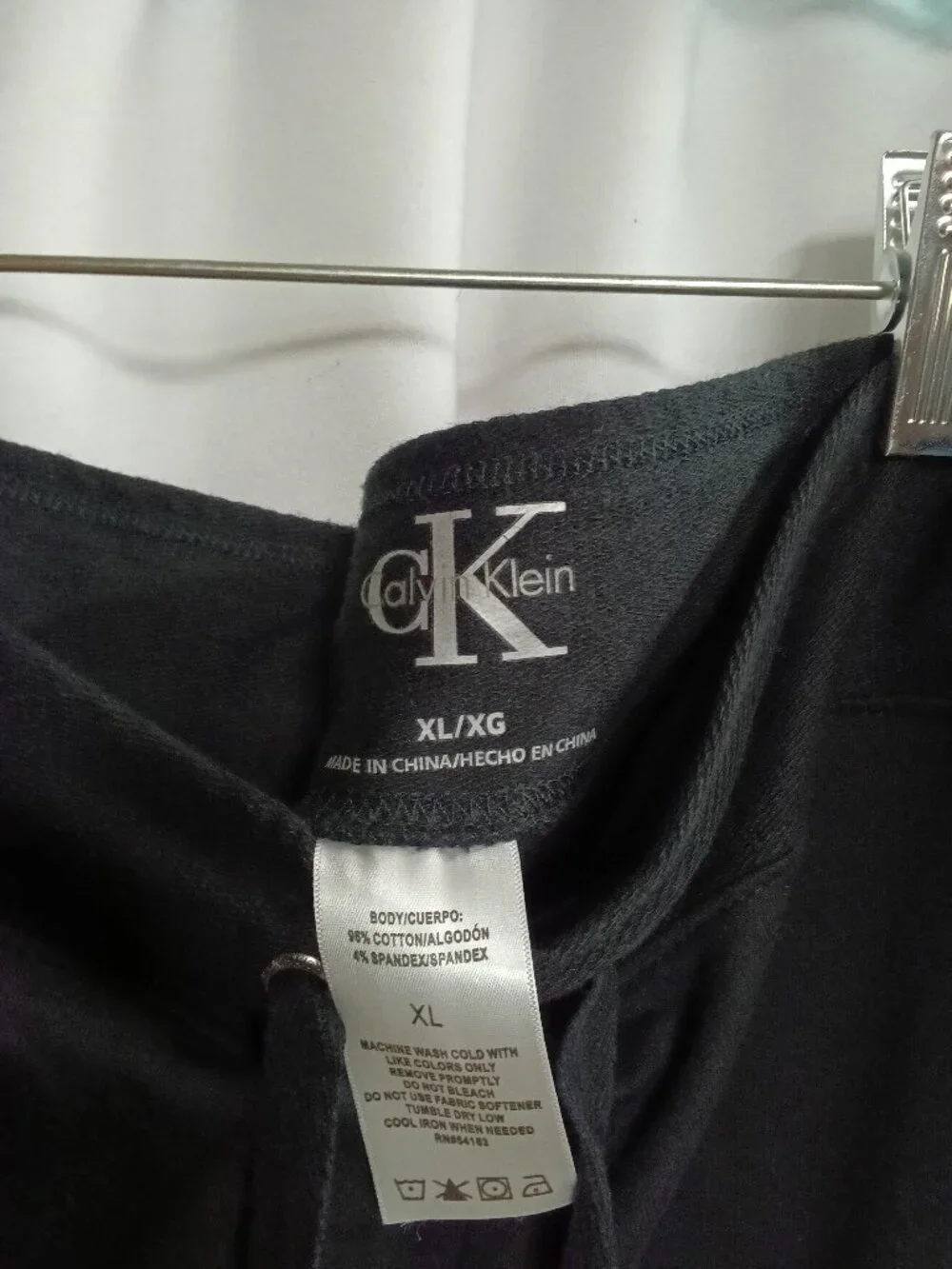 Calvin Klein Lady's Black Shorts Size XL with Drawstring Waistband
